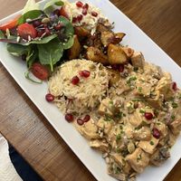 Prato do dia (plate of the day) - tofu stroganoff   at Green Tree in Lisbon