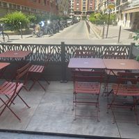 Outside seating area  at La Maison du Mochi - Legendre in Paris