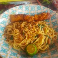 Peanut noodles! at Cosmic Siargao in Siargao