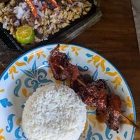 Komida (sisig and unpork BBQ) at Cosmic Siargao in Siargao