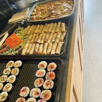 Spring rolls curry sweet and sour mock chicken   at ZenV Garden  in Gloucester