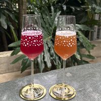 Their home brewed kombucha, so pretty  at Hejo Eatery in Bandung