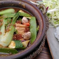 Aubergine im Tontopf at Vegan Living in Magdeburg