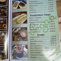 Separate vegan menu😄 at Chocolate Bar Brugge in Bruges