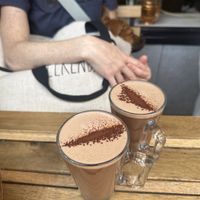 Vegan hot chocolate  at Chocolate Bar Brugge in Bruges