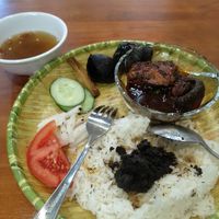 Buah keluak rice at Little Nonya's Cookies & Cuisine in Central Singapore