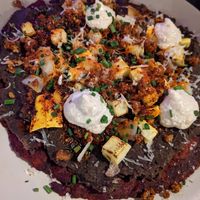 Beet-based dish at Tellus in Austin