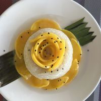 Mango sticky rice with coconut milk  at Aroi Makmak Thai Station in San Juan Siquijor