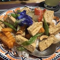 Veggie stir fry with tofu  at Aroi Makmak Thai Station in San Juan Siquijor