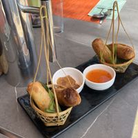 Veggie spring rolls  at Aroi Makmak Thai Station in San Juan Siquijor