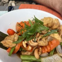 Cashew stir fry with tofu   at Aroi Makmak Thai Station in San Juan Siquijor