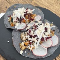 Tacos con papas, espincas y mas!  at Tazon de Barro in Guanajuato