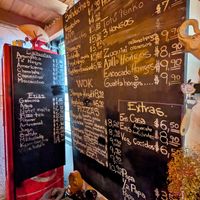 Menu at Casa de La Abuela in Quito