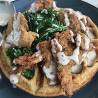 Chicken waffle 😍 at Urban Vegan Kitchen in New York City