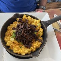 Mac and cheese with shiitake bacon  at Urban Vegan Kitchen in New York City