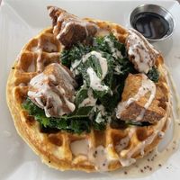 Chick’n and waffles at Urban Vegan Kitchen in New York City