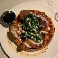 Chicken seitan waffle at Urban Vegan Kitchen in New York City