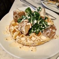 “Chicken” & waffles 🧇   at Urban Vegan Kitchen in New York City