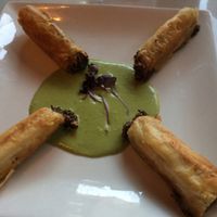 mushroom filo starter ($15) at Urban Vegan Kitchen in New York City