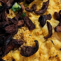 Mac n' Cheeze W Seitan Bacon IT'S CRISPY! at Urban Vegan Kitchen in New York City