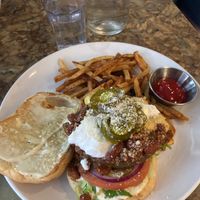 Burger Chili cashew nut cheese  at Urban Vegan Kitchen in New York City