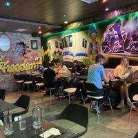 Funky decor  at Urban Vegan Kitchen in New York City