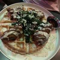 Chicken waffle 🧇   at Urban Vegan Kitchen in New York City