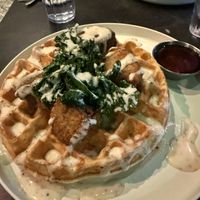 Chikn and waffles   at Urban Vegan Kitchen in New York City