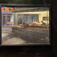 Fun art on the wall   at Urban Vegan Kitchen in New York City