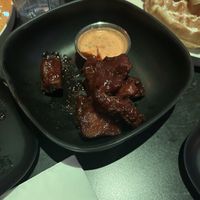 KBBQ wings  at Urban Vegan Kitchen in New York City