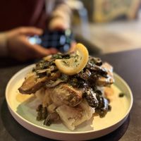 Seitan scallopinii  at Urban Vegan Kitchen in New York City