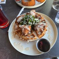 Chick‘n waffle at Urban Vegan Kitchen in New York City
