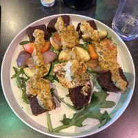 Steak skewers with chimichurri sauce     at Urban Vegan Kitchen in New York City