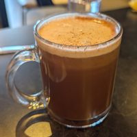 Mushroom latte at Urban Vegan Kitchen in New York City