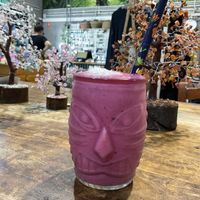 Jackfruit bubblegum smoothie   at Hub Court in Cairns