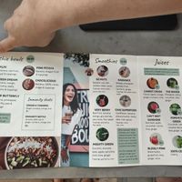 Menu at Nut House in Willemstad