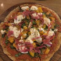 Pumpkin moringa pizza (gluten free crust)  at Alchemy - Uluwatu in Ubud