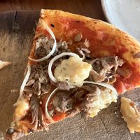 Jackfruit “tuna” pizza  at Alchemy - Uluwatu in Ubud