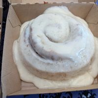 OLD SKOOL
classic cinnamon roll with vanilla frosting (730 cal) at Cinnaholic in Carmel
