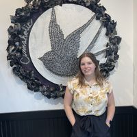 Their beautiful sign  at Cinnaholic in Carmel