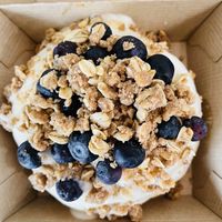 Blueberry pie with Chai  at Cinnaholic in Carmel