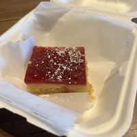 raspberry lemon cheesecake  at Black Leaf Vegan Cafe in Indianapolis