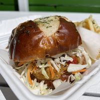 Crabless Crab Cake sandwich was very good  at Black Leaf Vegan Cafe in Indianapolis