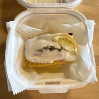Lemon cake  at Black Leaf Vegan Cafe in Indianapolis