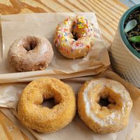 Apple spice, sprinkles, cinnamon sugar, lemon poppy at Mighty-O Donuts - Downtown in Seattle