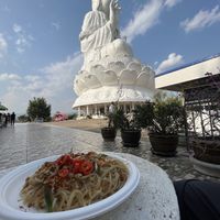 Great meal and view  at Wat Huay Pla Kang in Chiang Rai