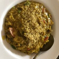 Turmeric mushroom risotto at Real Food 真食 - Orchard in Central Singapore