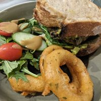 Look at those onion rings!! at Real Food 真食 - Orchard in Central Singapore