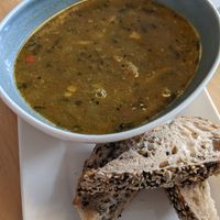 Lentil and potato soup at Real Food 真食 - Orchard in Central Singapore