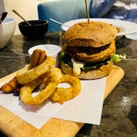 Portobello mushroom burger at Real Food 真食 - Orchard in Central Singapore